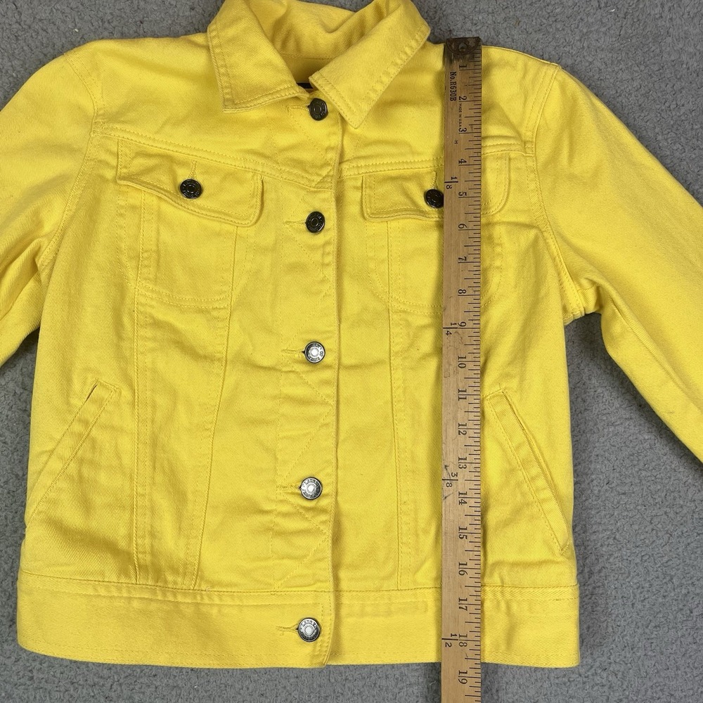 LRL Lauren Jeans Co Ralph Lauren Denim Jacket Women Small Yellow Pockets - Picture 5 of 7